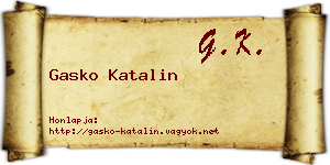 Gasko Katalin névjegykártya