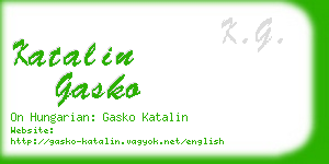 katalin gasko business card